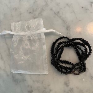 Wrap around Bracelet/ Anklet Rolled Silk & Beads